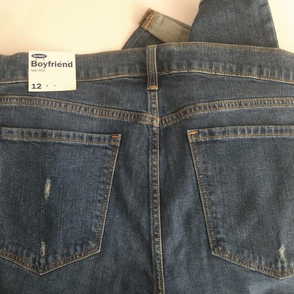 NWT Old Navy Boyfriend Denim Jean Pant Sz 12. Dist - Picture 11 of 16